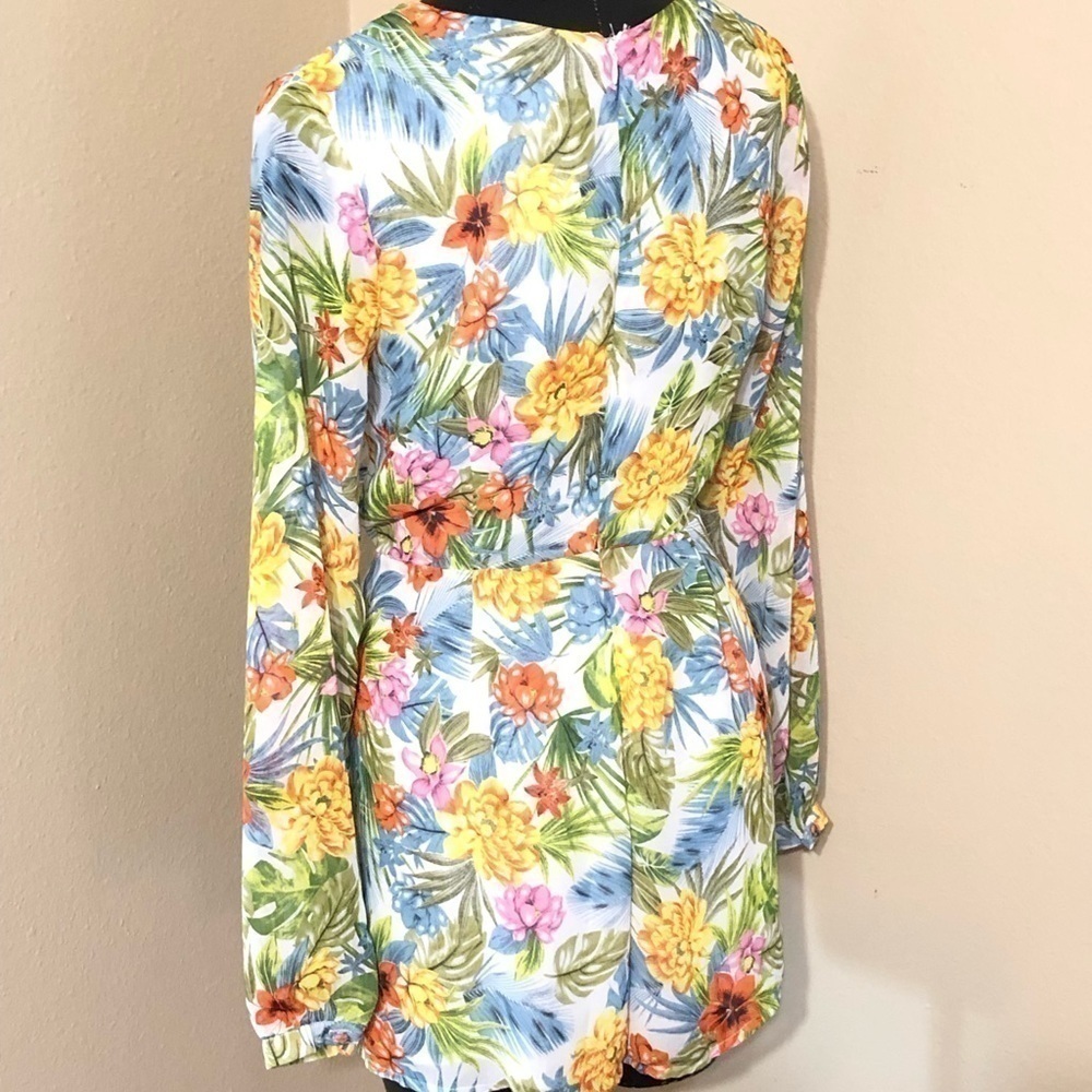 Glamorous Floral Print Multi Color Romper - Picture 6 of 6
